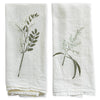 June & December Herbal Tea Garden Napkins Set - showing close-up of two patterns