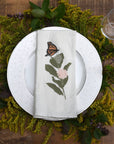 June & December Monarch Napkins Set - Lifestyle shot showing one pattern on place setting