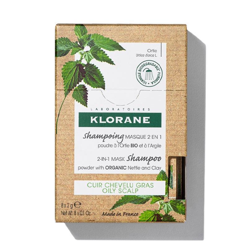Klorane 2-in-1 Mask Shampoo (8 x 0.1 oz) box