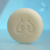 Eau d'Italie Scented Soap round soap shown unwrapped with the Eau d'Italie logo