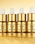 Chantecaille Gold Recovery Intense Concentrate A.M. displaying all 4 bottles