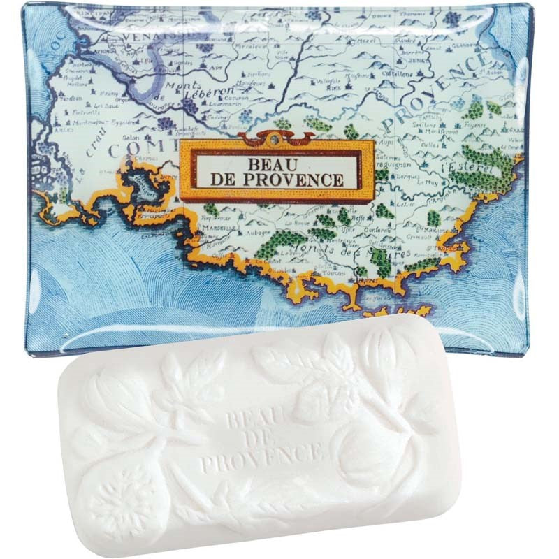 Fragonard Parfumeur Beau de Provence Soap and Glass Dish Gift Box (150 g soap)
