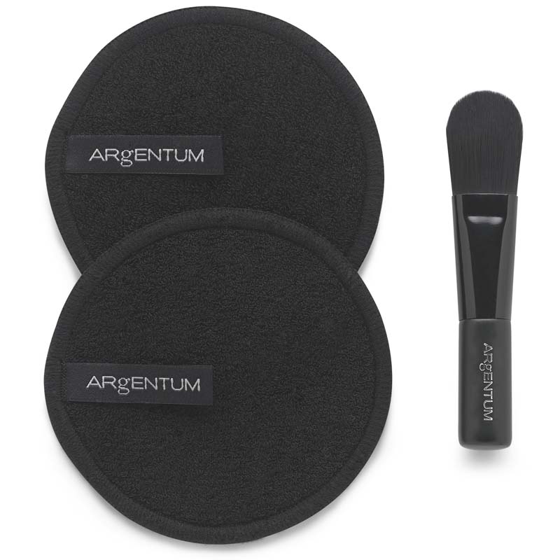 Argentum Apothecary le masque infini, clay mask-photo of 2 pads and brush