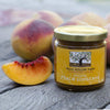 Frog Hollow Farm Organic Peach Conserve next to peaches