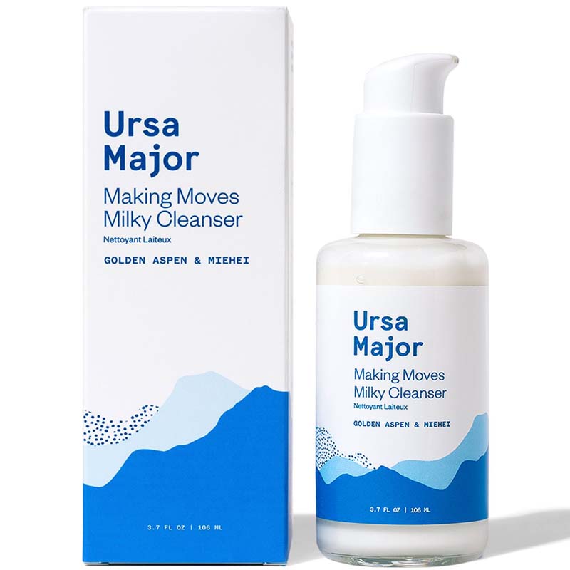 Ursa Major Making Moves Milky Cleanser with bottle and package