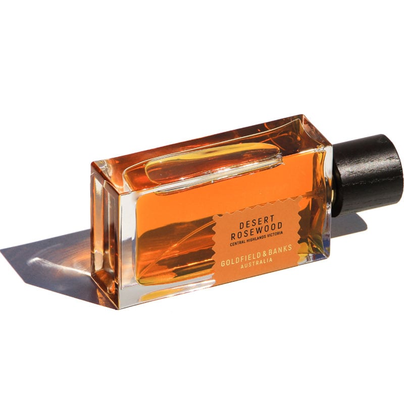 Goldfield &amp; Banks Desert Rosewood Perfume on its side