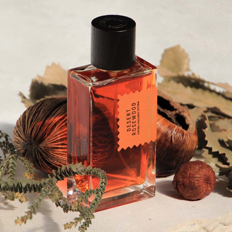 Lifestyle shot of Goldfield &amp; Banks Desert Rosewood Perfume 100 ml