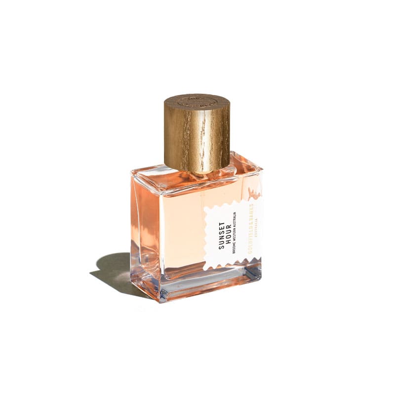 Goldfield &amp; Banks Sunset Hour Perfume 50 ml showing with a shadow