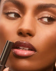 Roen Beauty Elixir Tinted Lip Oil Balm – Stella showing glossy lips