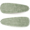 Sage Green Linen Hair Clips