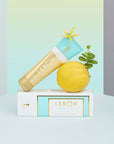 Lebon Rhythm is Love – Ylang Ylang + Yuzu + Mint Organic Toothpaste shown on package with lemon and floral design