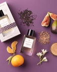 Essential Parfums Fig Infusion by Nathalie Lorson show bottle with package and different notes