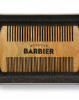 Monsieur Barbier Beard Comb – Sandalwood Comb showing comb in package