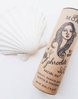 MOA Aphrodite Organic Facial Oil showing packaging with a shell