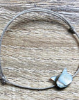 YSIE Silver Camille Bracelet – Grey Cat - Product displayed on table