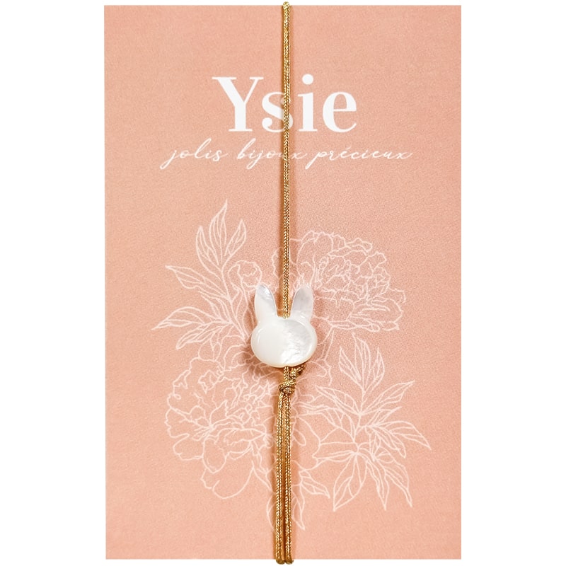 YSIE Adult Golden Camille Bracelet – White Rabbit (1 pc)