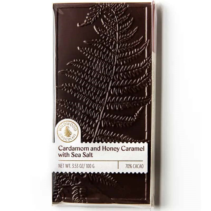 Wildwood Chocolate Cardamom and Honey Caramel with Sea Salt (100 g)