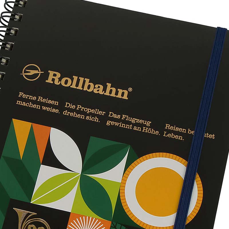 Delfonics Rollbahn Limited Edition Parade Landscape Notebook showing close up