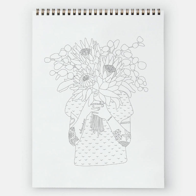 All The Ways To Say Coloring Book #1 showing a bouquet of flowers