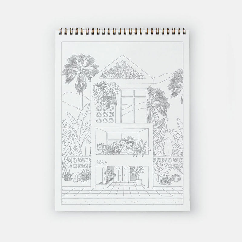 All The Ways To Say Coloring Book #1 showing house with plants