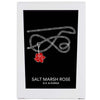 D.S. & Durga Salt Marsh Rose Candle showing white box with black label with a red rose hanging from a rope