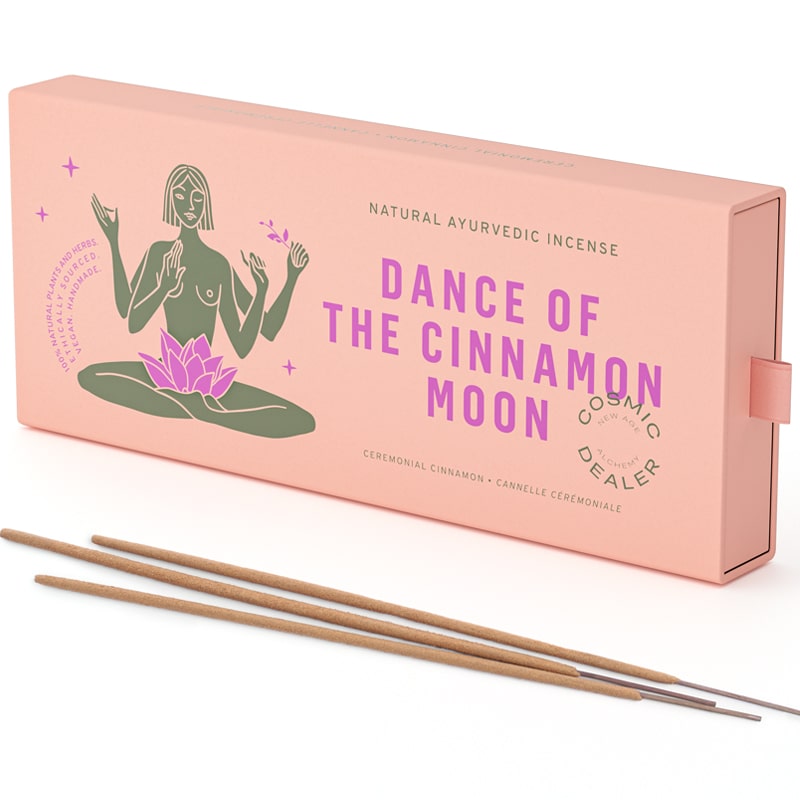 Cosmic Dealer Natural Ayurvedic Incense - Dance of the Cinnamon Moon 30 pcs