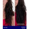 Augustinus Bader The Conditioner showing a before and after use of conditioner on dark hair