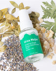 Ursa Major Sublime Sage Spray Deodorant showing with different ingredients surrounding product