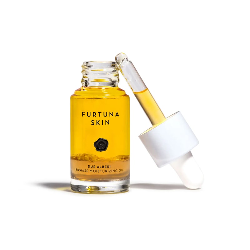 Furtuna Skin Due Alberi Biphase Moisturizing Oil showing with lid off
