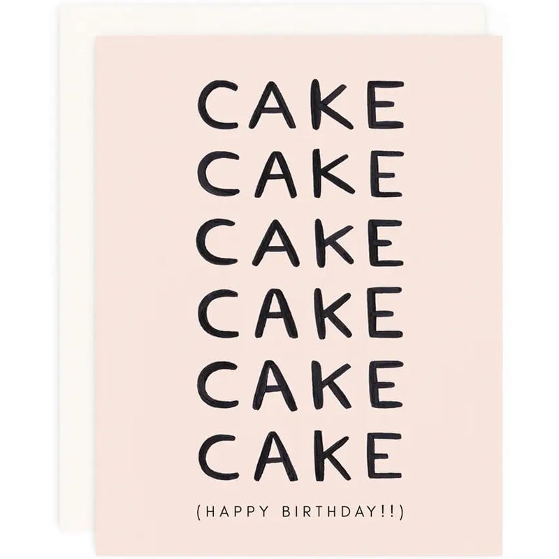 Girl w/ Knife Cake Birthday Greeting Card (1 pc)
