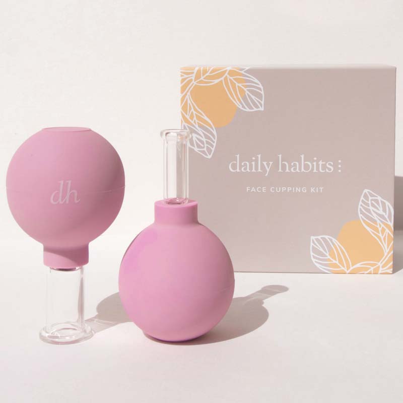 Daily Habits Face Cupping Kit showing cups with packaging 