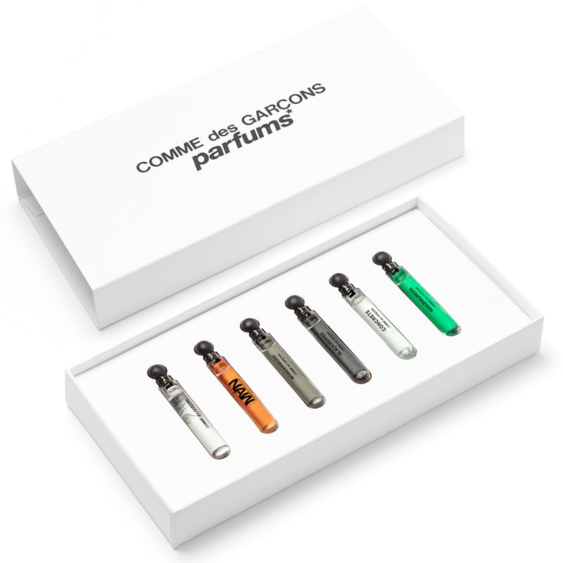 Comme des Garcons Sampling Discovery Set showing all 6 scents 