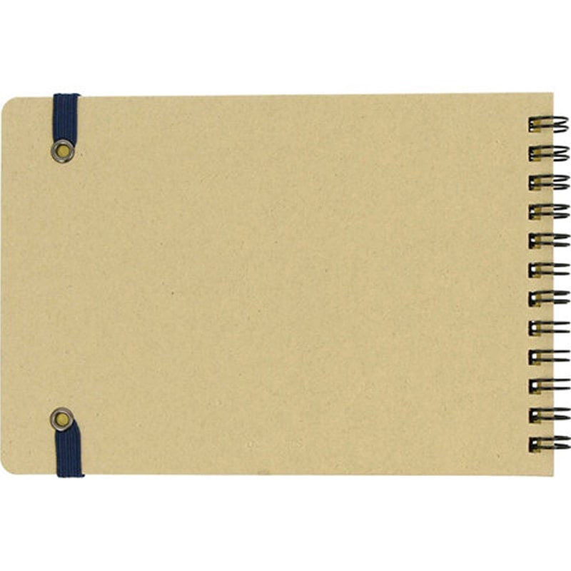 Delfonics Rollbahn Large Horizontal Spiral Notebook – White showing cardboard back page