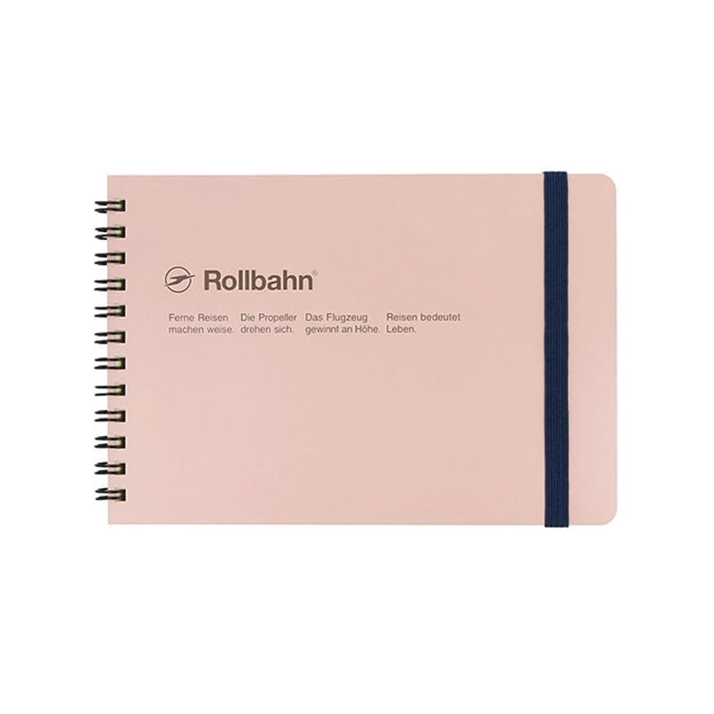 Delfonics Rollbahn Medium Horizontal Spiral Notebook – Light Pink (1 pc)