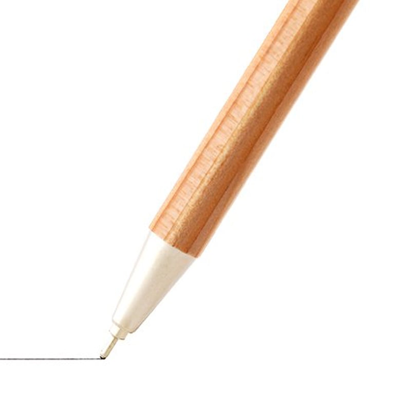 Delfonics Wood Ball Pen showing line being drawn