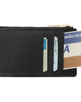 Delfonics Quitterie Zip Card Case – Black - Product displayed showing card holders