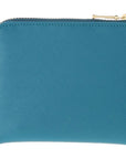 Delfonics Quitterie Half Zip Case – Turquoise showing back of case 