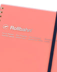 Delfonics Rollbahn Clear Large Spiral Notebook – Clear Pink showing close up