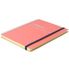 Delfonics Rollbahn Clear Large Spiral Notebook – Clear Pink shown at an angle