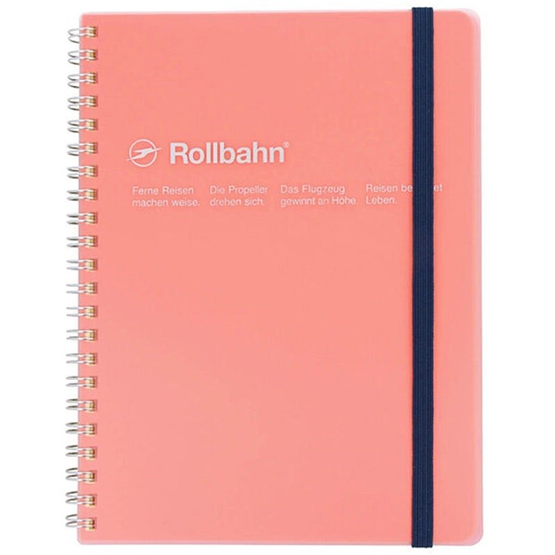 Delfonics Rollbahn Clear Large Spiral Notebook – Clear Pink ( 1 pc)