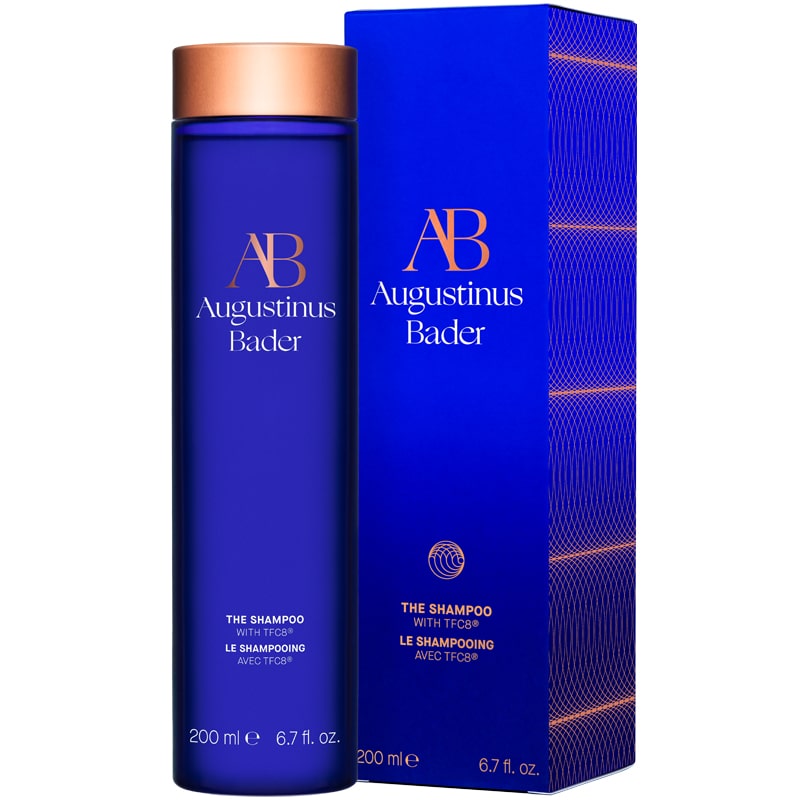 Augustinus Bader The Shampoo showing with blue packaging