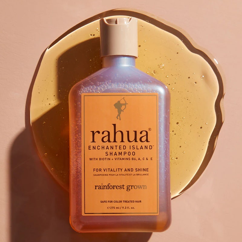 Rahua by Amazon Beauty Enchanted Island Shampoo showing with smear