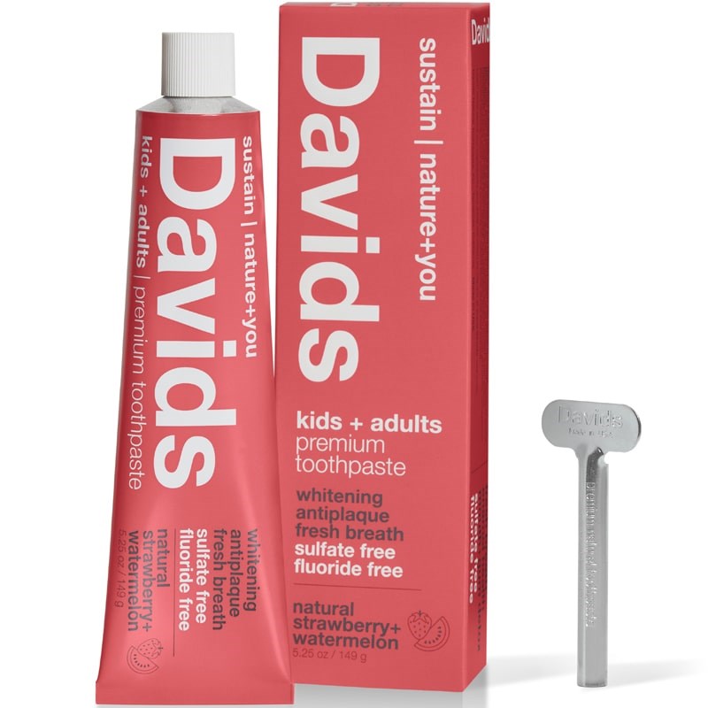 Davids Premium Toothpaste - Kids + Adults Strawberry Watermelon (5.25 oz)