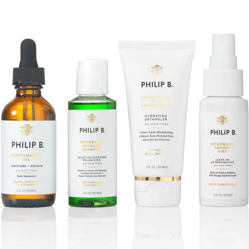 Philip B. 4 Step Treatment Discovery Kit showing products lined up 