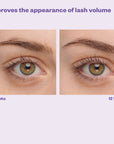 Kosas GrowPotion Fluffy Brow + Lash Boosting Serum showing before and after