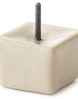 DAIYO Ceramic Cubic Candle Stand – Beige (1 pc) 