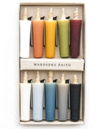 DAIYO Rice Wax Candles – Earth Colors showing 10 different colored earth colored candles