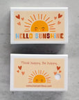 Marvling Bros Ltd Hello Sunshine Mindfulness Gift In A Matchbox showing front and back of box