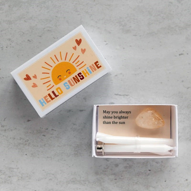 Marvling Bros Ltd Hello Sunshine Mindfulness Gift In A Matchbox showing open box