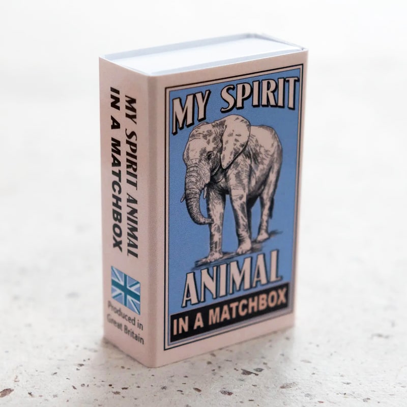 Marvling Bros Ltd Wool Felt Elephant Spirit Animal In A Matchbox box